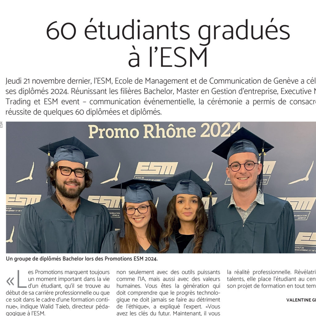 ESM - Le Temps Immobilier - 60 étudiants gradués